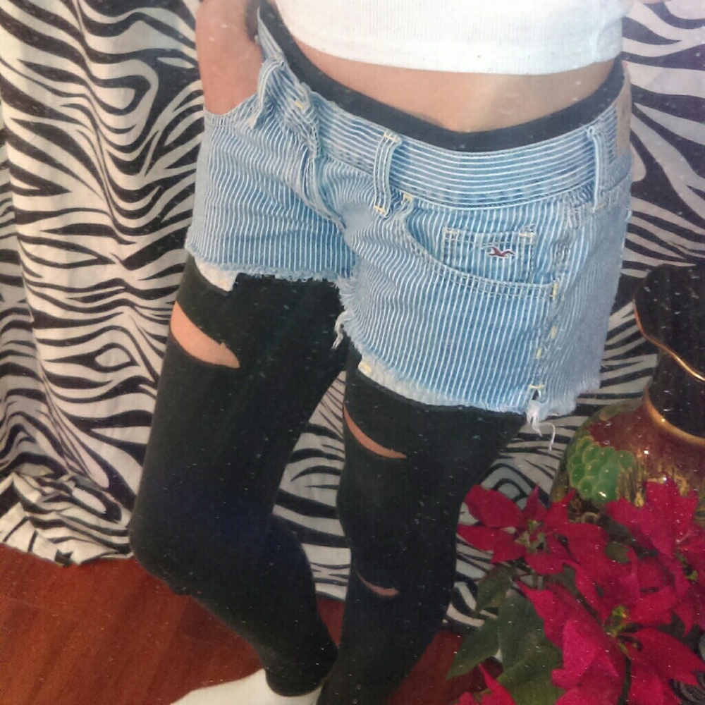 Hollister pin striped shorts